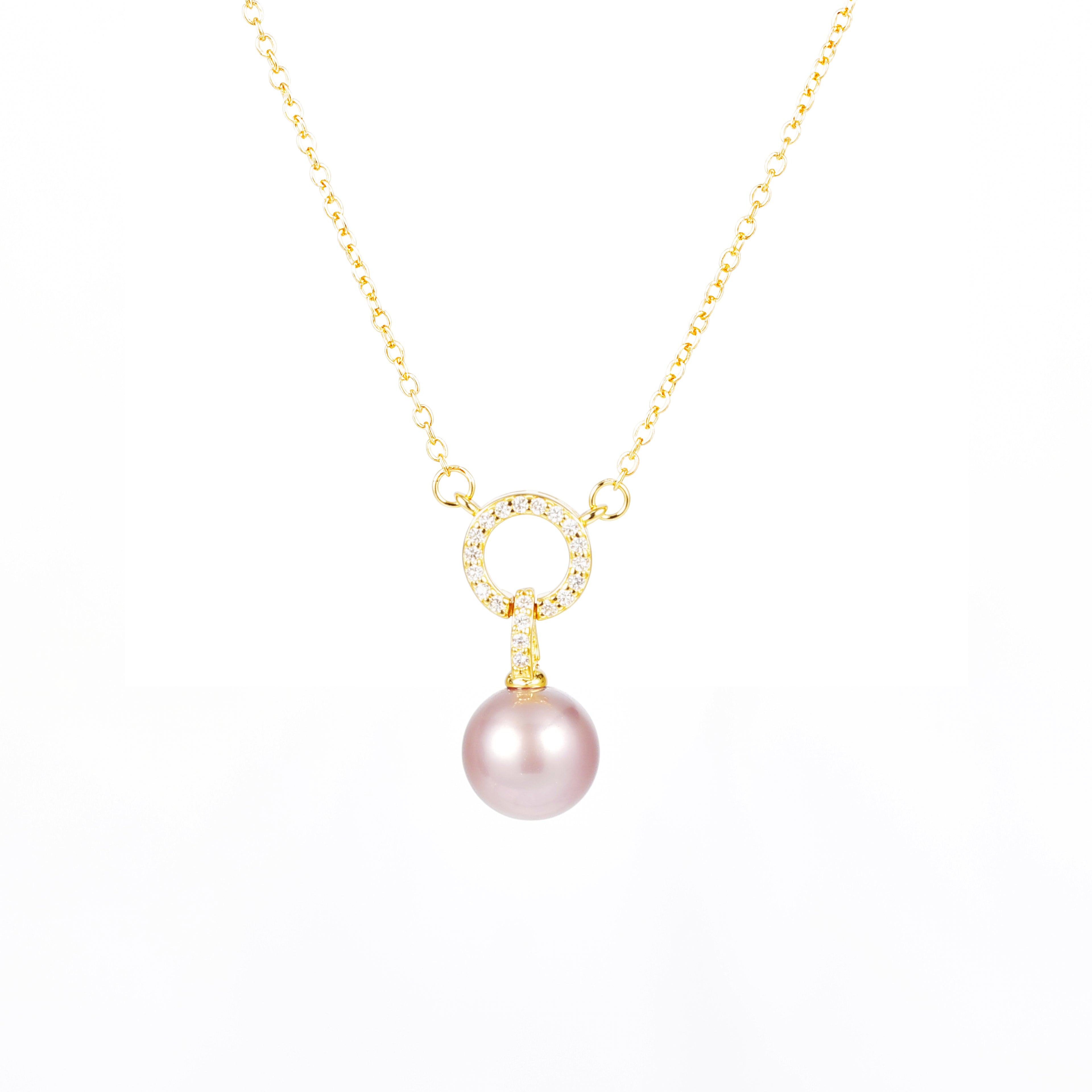 Freshwater Pearl & Zircon Maya Pendant