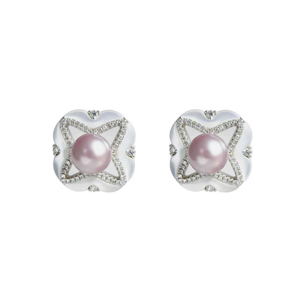 Exquisite freshwater mother-of-pearl earrings
