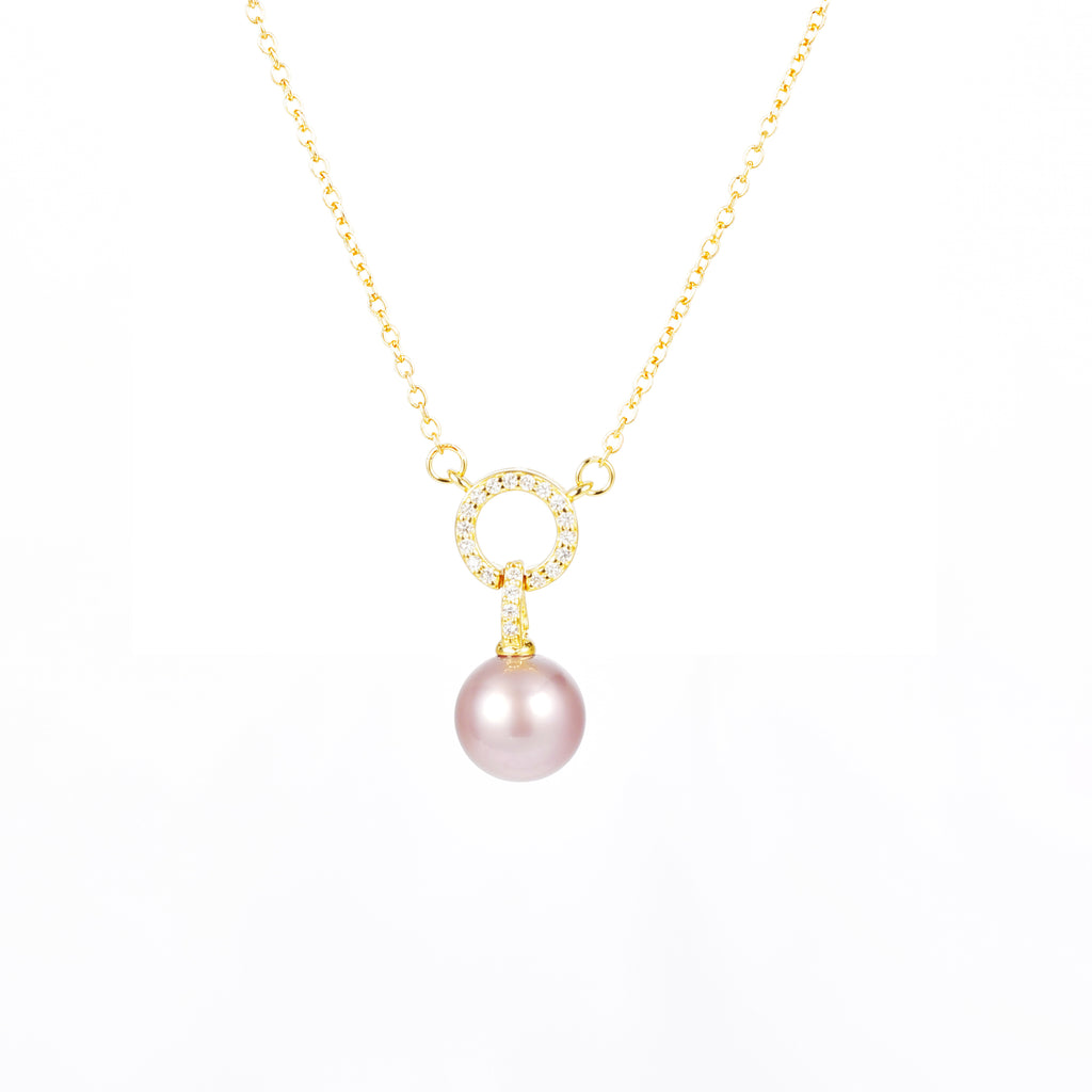 Freshwater Pearl & Zircon Maya Pendant