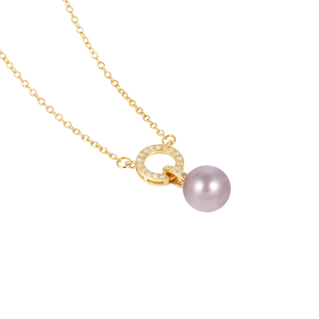 Freshwater Pearl & Zircon Maya Pendant