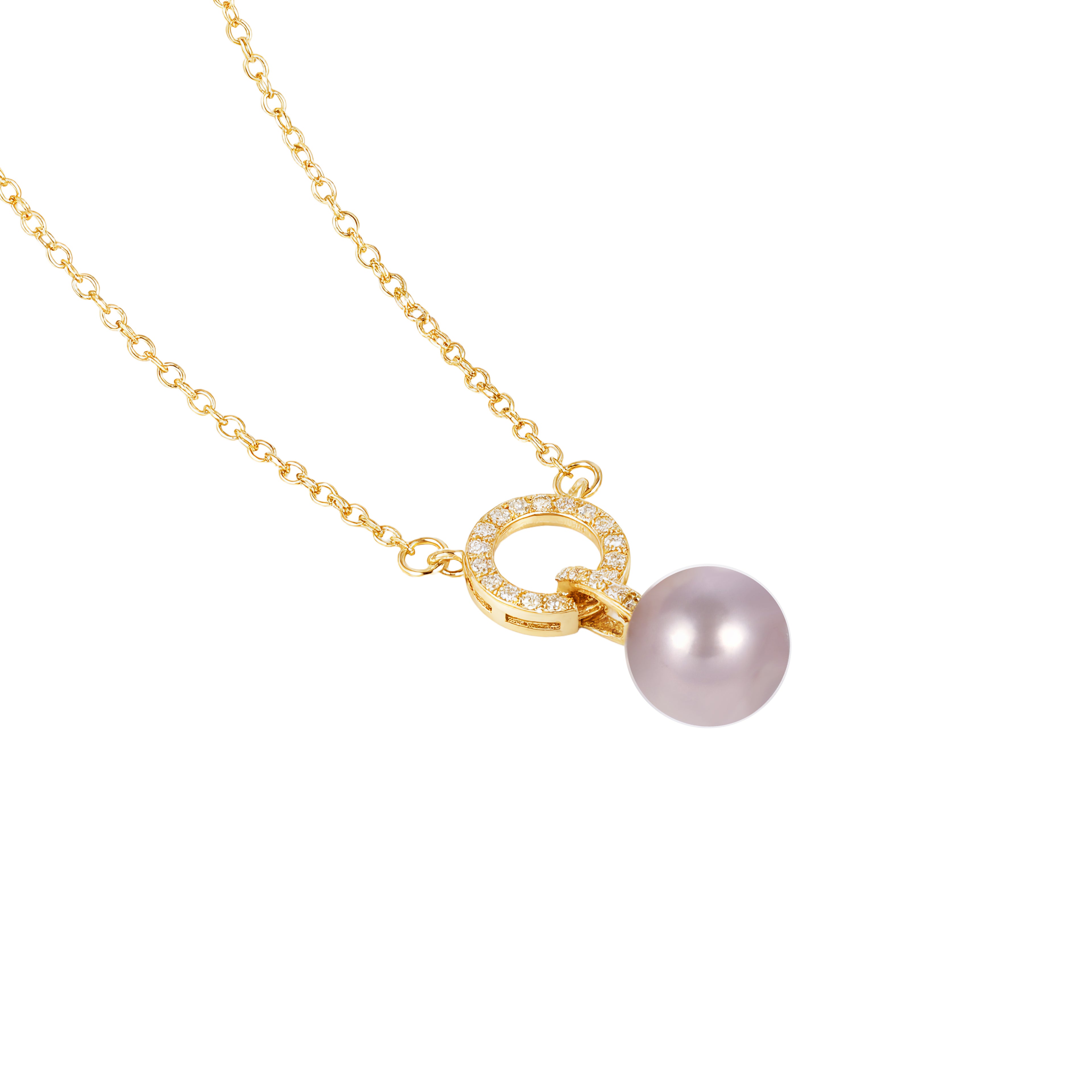 Freshwater Pearl & Zircon Maya Pendant